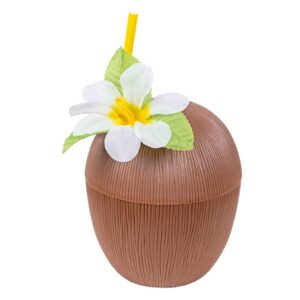 Boland 52365 – Coupe noix de coco Hawaii avec paille, marron