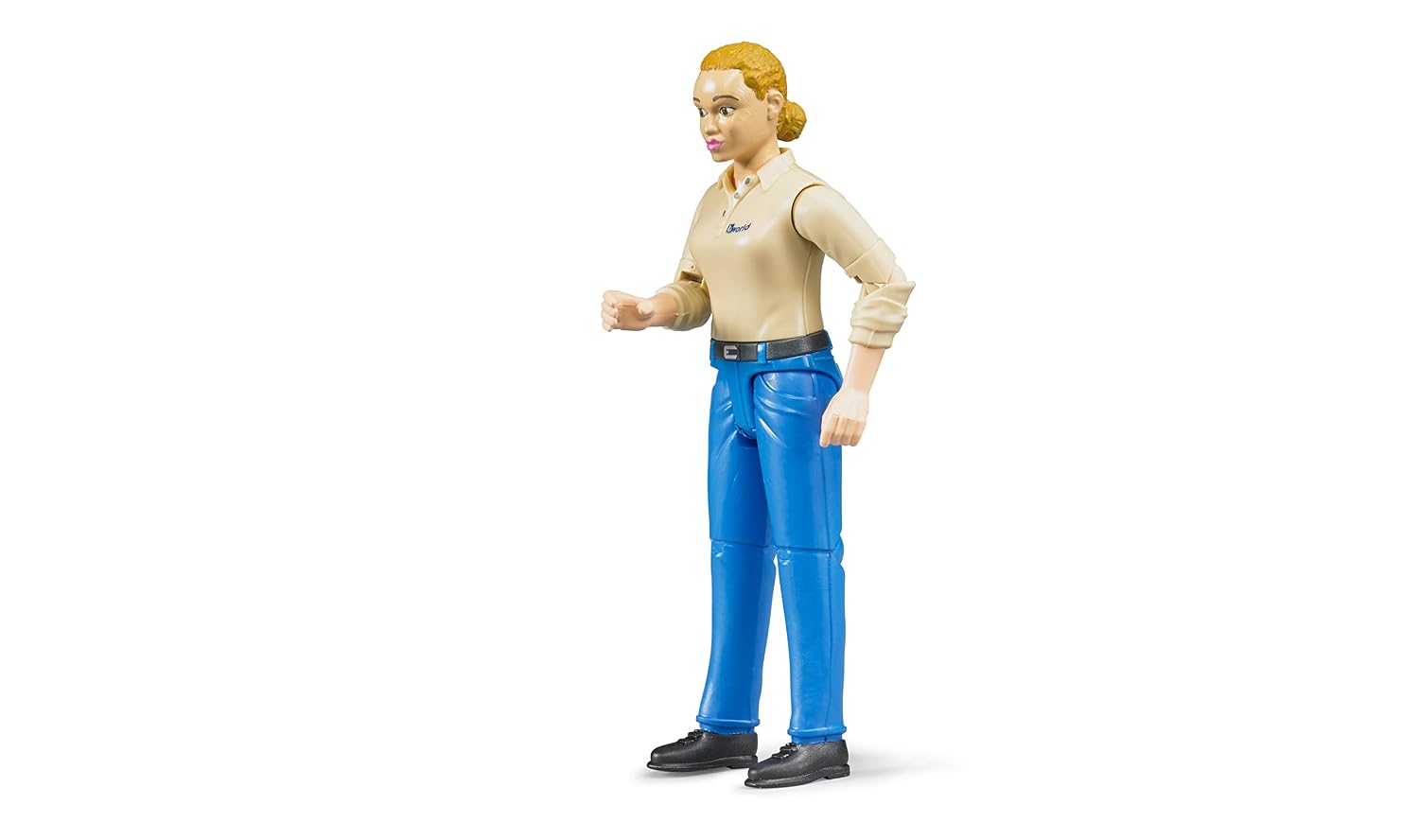 BRUDER bworld — Figurine Fermière pantalon bleu – Image 5