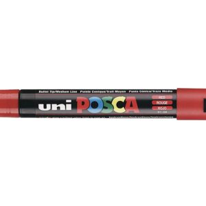 UNI-BALL Marqueur Posca PC-5 M – Rouge – Stylo simple