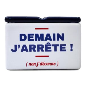 Alternative view of CENDRIER — Cendrier bistrot vintage « Demain j’arrête »
