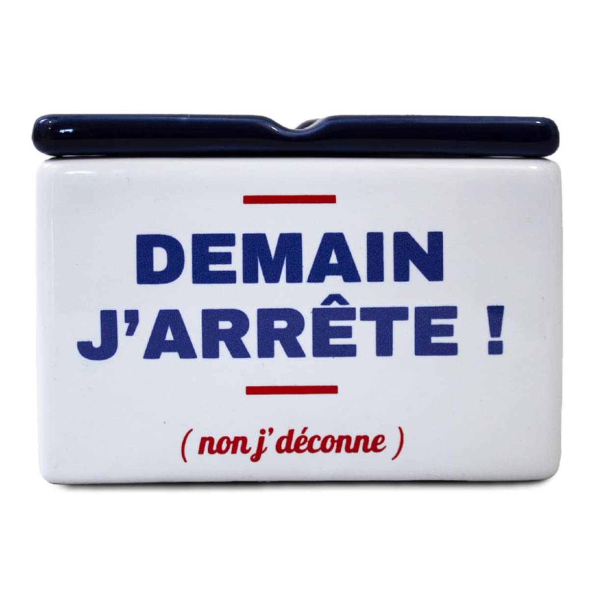 CENDRIER — Cendrier bistrot vintage « Demain j’arrête » – Image 2