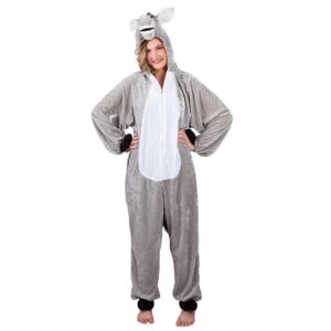 Alternative view of BOLAND — Costume d’âne en peluche adulte gris max 1,80 m