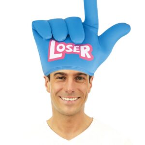 P'TIT CLOWN - Chapeau Humoristique, Drôle - Accessoire de Déguisement Adulte - Pour Carnaval, Fêtes à Thèmes, Cosplay - Multicolore - Adulte - Unisexe (Chapeau main looser)