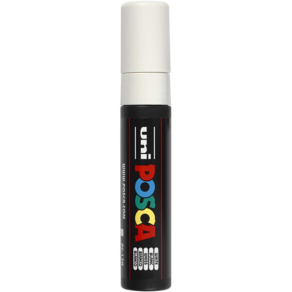 Feutre Posca PC-17K - Pointe rectangulaire extra-large - Blanc