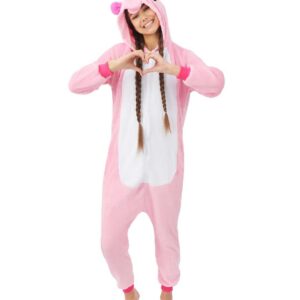P'tit Clown - Combinaison Kigurumi Adulte Licorne - Rose - Pyjama Combinaison - Jumpsuit - Sleepwear - Costume Animaux - Déguisement Carnaval, Festival, Cosplay, Halloween et Fêtes à Thème - S/M