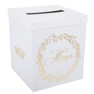 Artifetes Urne Merci Jolis Brins Blanche et Or 91782