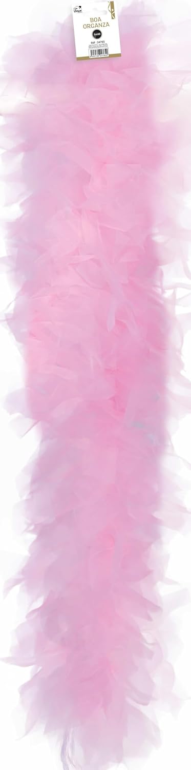 P'TIT CLOWN — Boa en organza 180 cm rose clair – Image 2