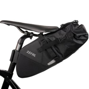 Zéfal Z Adventure R5 Bikepacking & Commuting Sac de Vélo Universel & Etanche-Grand Volume Capacité 5L-Durable et Résistante-400 g Sacoche de Selle, Noir, 5 litres