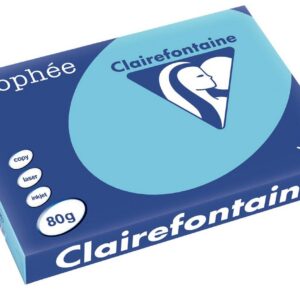 Clairefontaine Trophee Ramette de 500 feuilles papier couleur 80 g A3 Bleu alizé