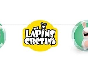 P’TIT CLOWN - Accessoires Décoration d’Anniversaire Enfant - Lapins Crétins™ - Licence Officielle - Assiettes, Gobelets, Serviettes, Confettis, Sachets, Cartes d’Invitation (Guirlande - 3,6 m)