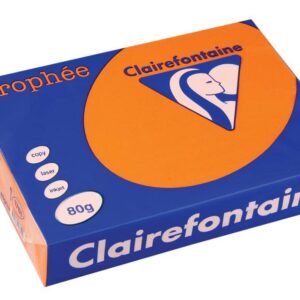 Clairefontaine Trophee Ramette de 500 feuilles papier couleur 80 g A4 Orange