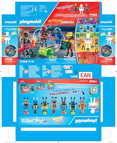 PLAYMOBIL My Figures 71468 — Set de 4 Figurines Pompiers – Image 7