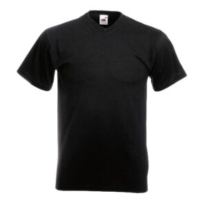 Fruit of the Loom Value Weight T-shirt avec col en V Noir noir m
