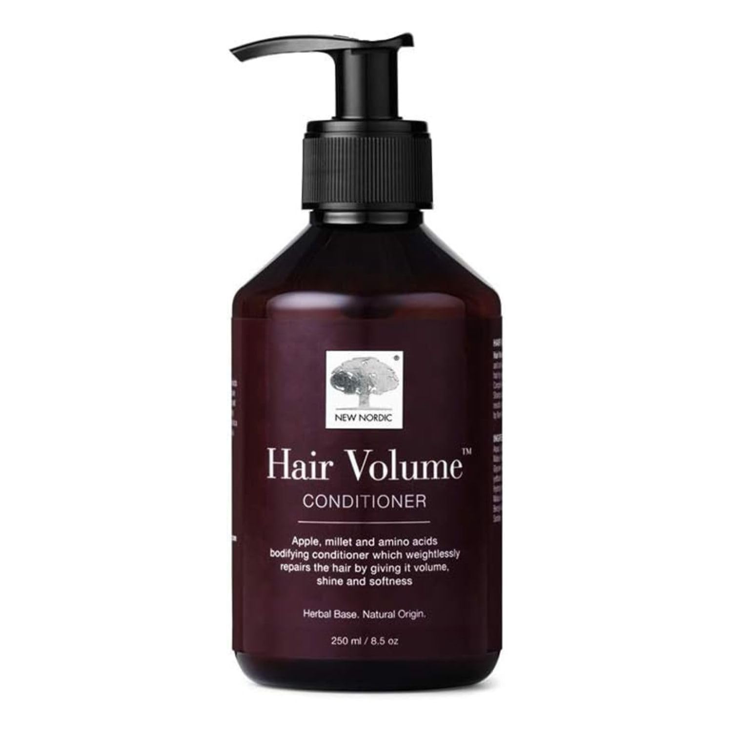 Nordic Hair Volume Après-shampoing réparateur et épaississant à base de plantes pour cheveux secs et abîmés 250 ml Convient pour homme et femme