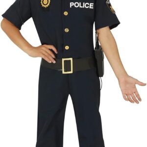 FIESTAS GUIRCA, S.L. Déguisement de Policier Officiel pour garçon S1-(5/6 ans)
