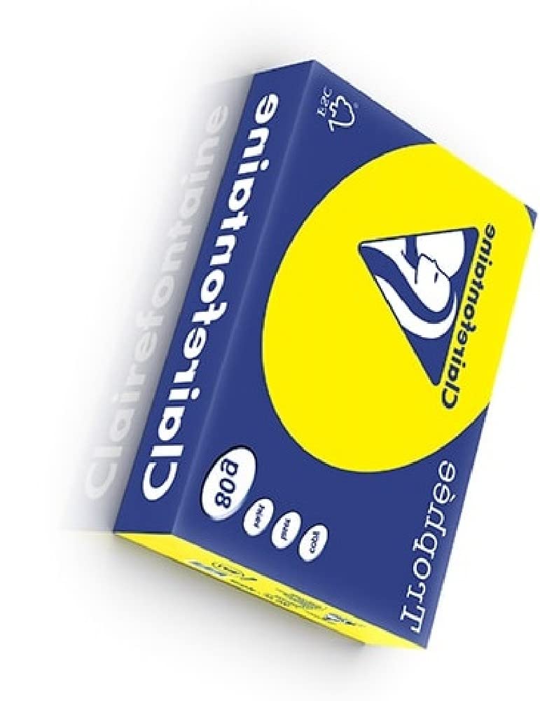 Clairefontaine Papier Photocopieuse Trophee A4 80G/M² 100 Feuilles Jaune Canarie – Image 2