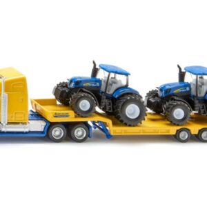 siku 1805, Camion avec Tracteurs New Holland, 1:87, Métal/plastique, Jaune/bleu, Compatible avec les modèles siku de la même échelle
