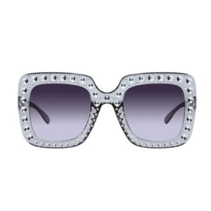 P'TIT CLOWN - Lunettes Disco - Accessoire Déguisement Rétro - Pour Carnaval, Cosplay, Fête à Thème - Plastique (Argent)