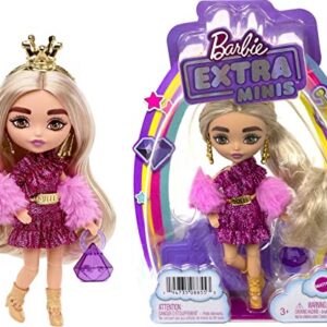 Barbie Extra Mini Doll - Blonde Hair/Gold Crown