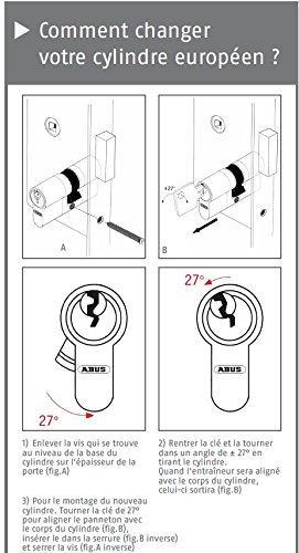ABUS EC-SNP — Demi-cylindre débrayable 10 x 40 nickelé mat – Image 5