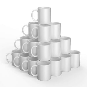 Cricut Lot de 36 tasses vierges pour sublimation à encre infusible Cricut et encre infusible Blanc 355 ml 2008943