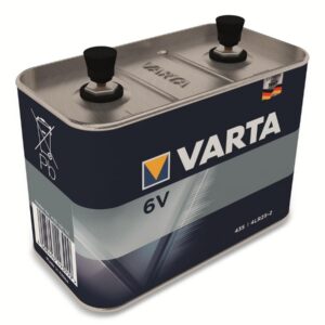 VARTA Piles 435, Pile Bloc 4LR25-2, lot de 1, Alcaline, 6V, compacte et puissante pour éclairage de chantier / lampe de chantier / dispositifs de sécurité / projecteur portable