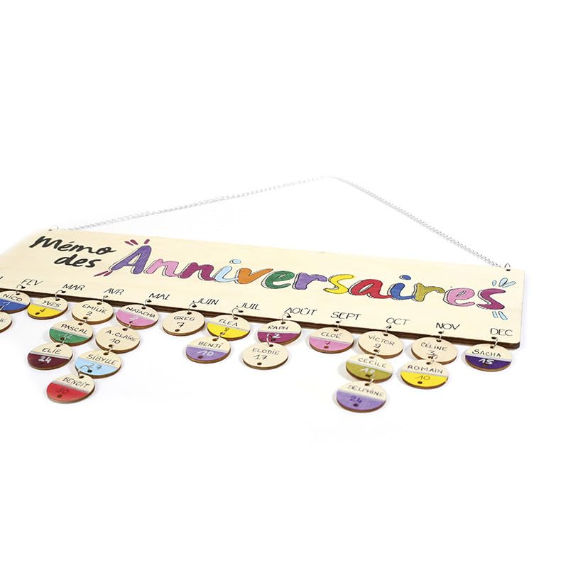 GRAINE CRÉATIVE — Calendrier des Anniversaires en Bois – Image 6