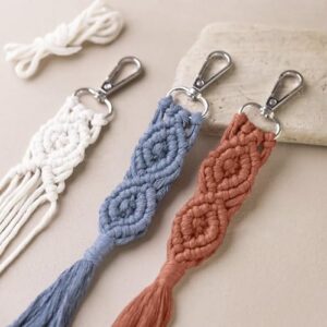 Alternative view of CREATIV — Kit de Macramé Porte-clés Teal