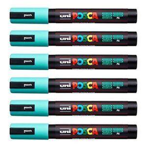 Posca Lot de 12 marqueurs Uni-Ball 35 couleurs disponibles Bleu sarcelle