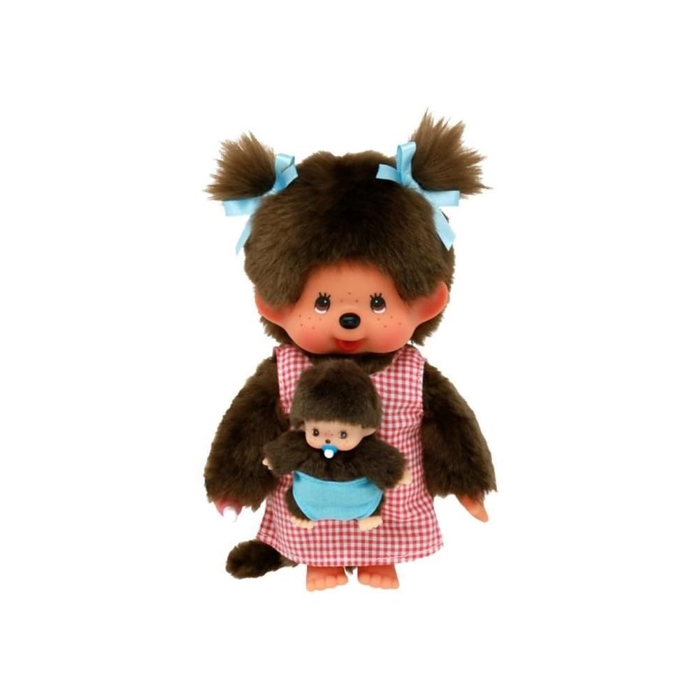 BANDAI Monchhichi — Peluche Maman & Bébé 20 cm – Image 3
