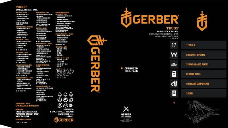GERBER Truss — Pince multifonctions 17 outils noir – Image 7