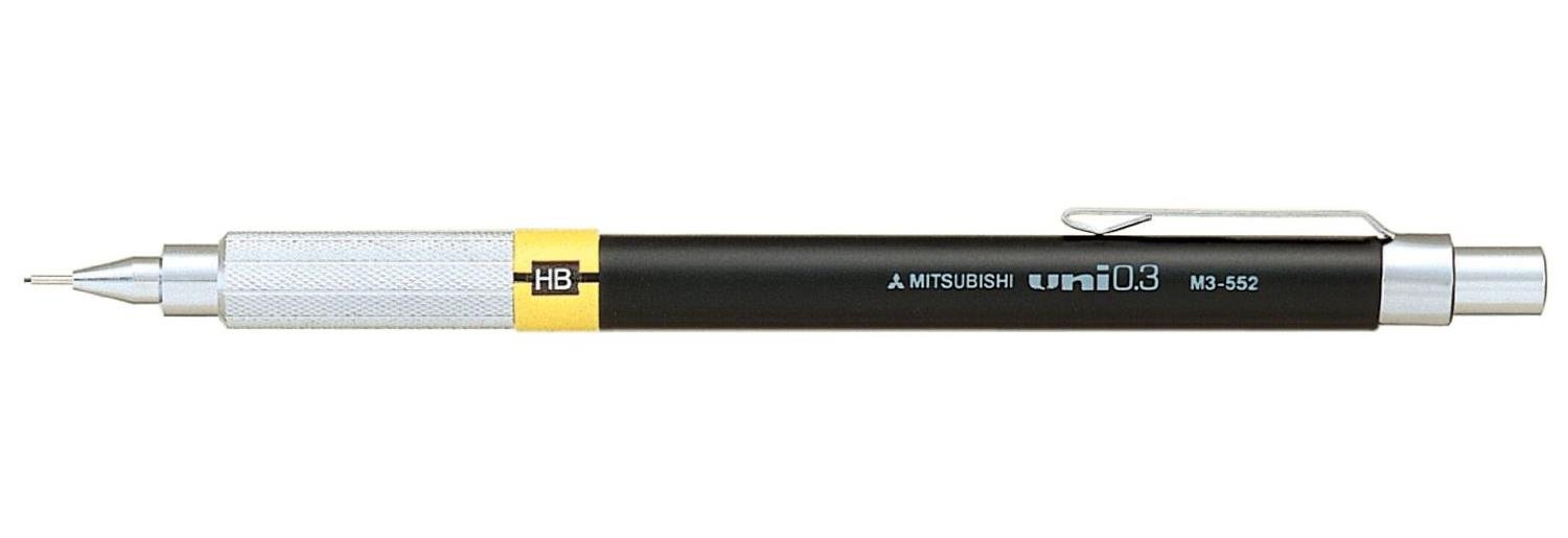 uni-ball Unii Mitsubishi Pencil M3552.24 Stylo à dessin mécanique Noir 0,3 mm