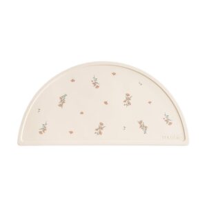 mushie Set de napperons en silicone pour enfants, sans Bisphénol A (BPA), design antidérapant, fleurs roses