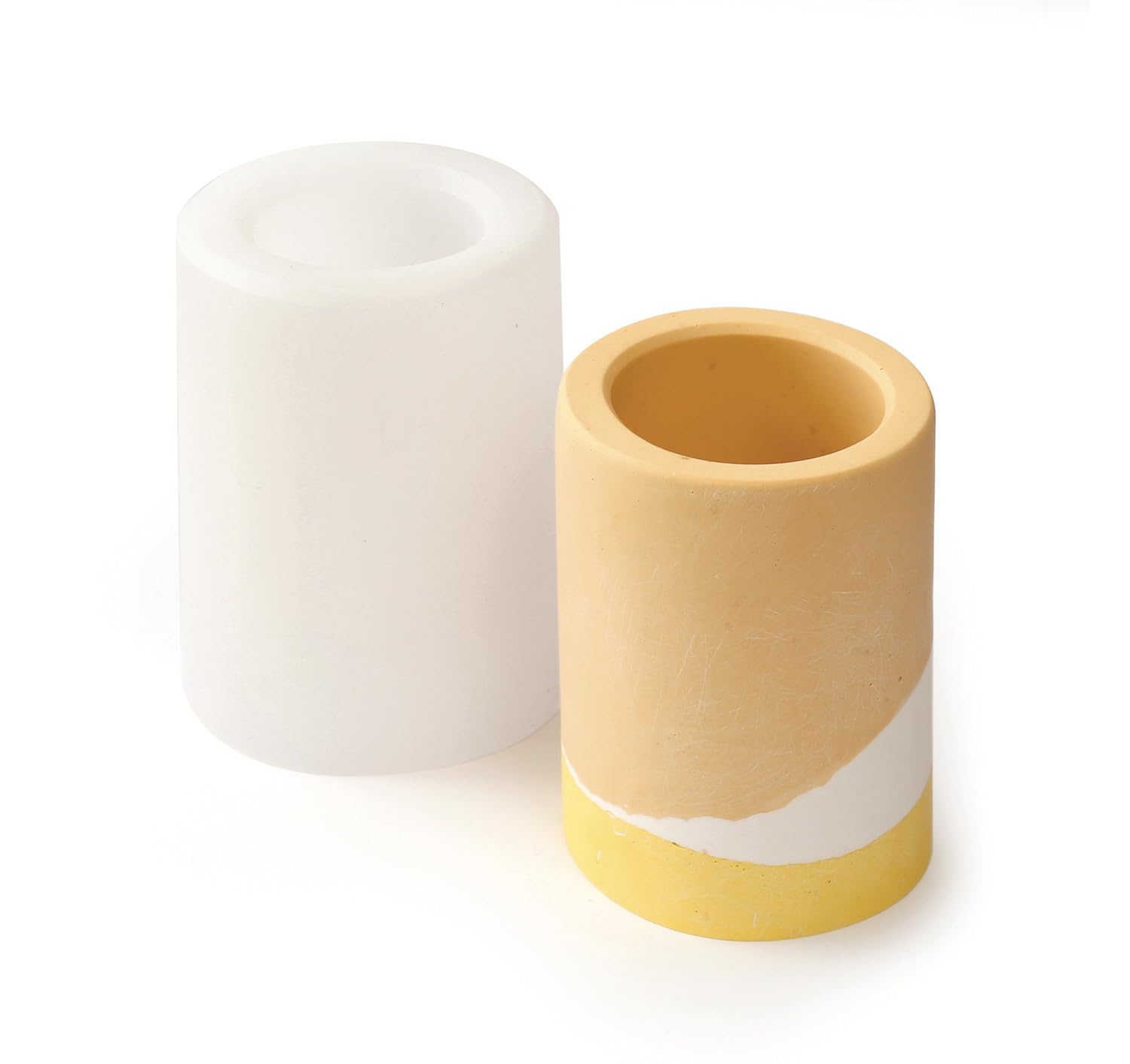 Jesmonite Moule en Silicone Porte-Stylo Rond 11 x 7,5 cm