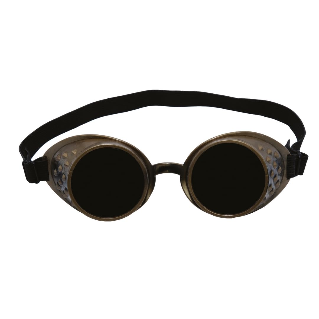 P'TIT CLOWN - 69100 - Lunettes Steampunk - Elastique, Réglables - Adulte - Unisexe - Accessoire de Déguisement - Parfait pour Halloween, Carnaval, Cosplay, Fêtes Costumées, Evènements à Thèmes