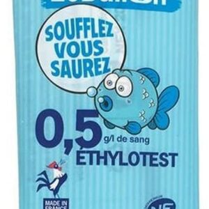 Bivora Ethylotest jetable LeBallon CONTRALCO - Test Alcoolémie Voiture 0,5 g/l sans Chrome et à Usage Unique, Rapide et Efficace [ Ethylotest homologué NF ] (x10)