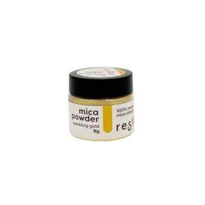 Reslin Poudre de Mica Or Étincelant- 9g, Poudre Minérale Nacrée pour Effets Étincelants, Idéale pour la Décoration et l'Artisanat