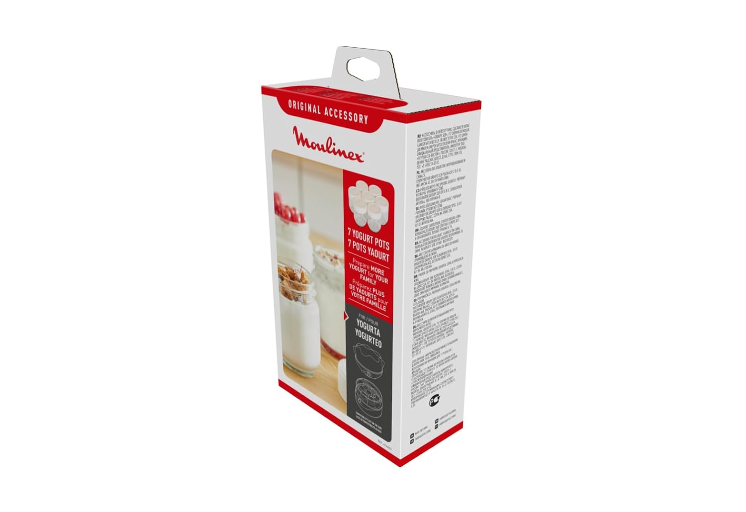 MOULINEX Yogurta — Lot de 7 Pots en Verre Blanc – Image 2