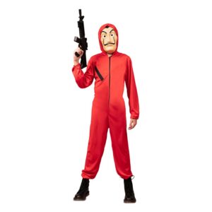 Ciao -Tue et masque voleur Papier original Casa de Papel (taille Garçon) Costumes, Couleur Rouge, 706842-TXS