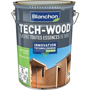 Lasure Tech-Wood Blanchon 5L - Nuance de la Lasure - Blanc