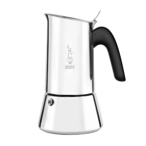 Bialetti Venus Caffettiera in Acciaio Inox, Adatta all'Induzione, Inossidabile, Argento, 6 tasses,0.4L