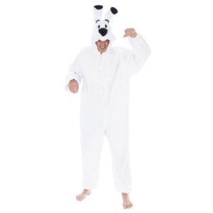 Chaks - Costume Idéfix pour homme, chien, combinaison officielle Astérix et Obélix avec capuche pour carnaval et Comic Con