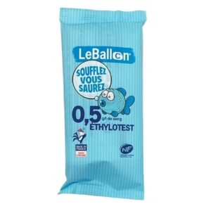 HOMESOFT ETHYLOTEST Contralco NF X 20702 - Taux 0,5 g - Lot de 100 ex - sans Chrome - Produit français - Le Ballon
