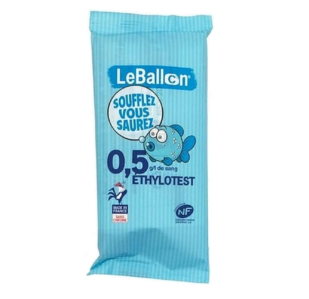 HOMESOFT ETHYLOTEST Contralco NF X 20702 - Taux 0,5 g - Lot de 100 ex - sans Chrome - Produit français - Le Ballon