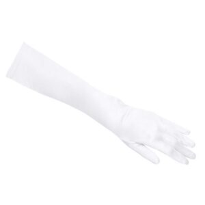Alternative view of Aptafêtes - AC0885/BLANC - Gants satine elastique - blanc - 40 cm