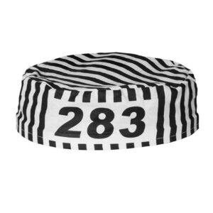 Boland 93900 Prisonnier Casquette Pour Adultes, Noir/Blanc, Taille 57-59