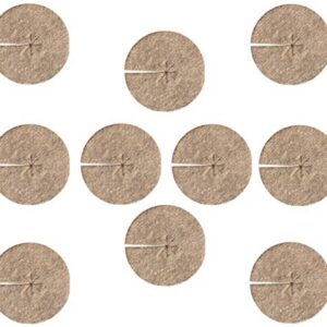 Disque de paillage Jute Bio 700g/m² - Protection Contre Les Mauvaises Herbes biodégradable et Naturelle - 19cm - Lot de 10