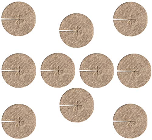 Disque de paillage Jute Bio 700g/m² - Protection Contre Les Mauvaises Herbes biodégradable et Naturelle - 19cm - Lot de 10