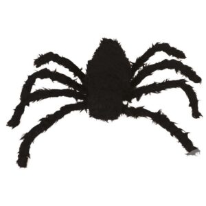 P'tit Clown - Araignée Géante Halloween Décoration, Effrayante et Réaliste, Ambiance Terrifiante - Peluche (Noir, 160 cm)