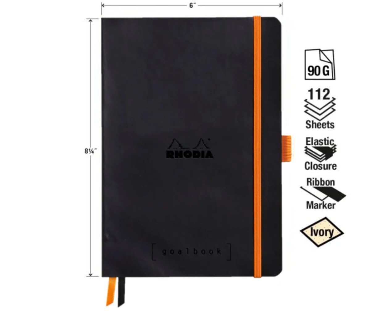 RHODIA Goalbook — Carnet souple A5 noir 240 pages – Image 2